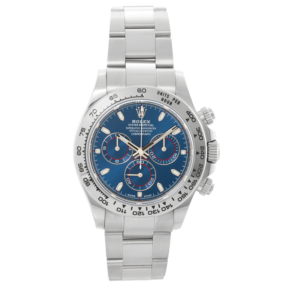 Rolex Cosmograph Daytona Men's 18k White Gold Watch 116509BLSO