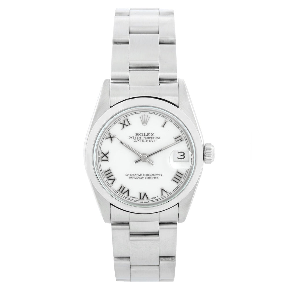 Rolex Datejust Midsize Watch 68240 White Dial