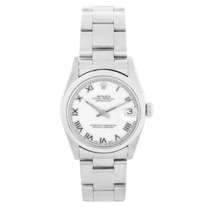 Rolex Datejust Midsize Watch 68240 White Dial