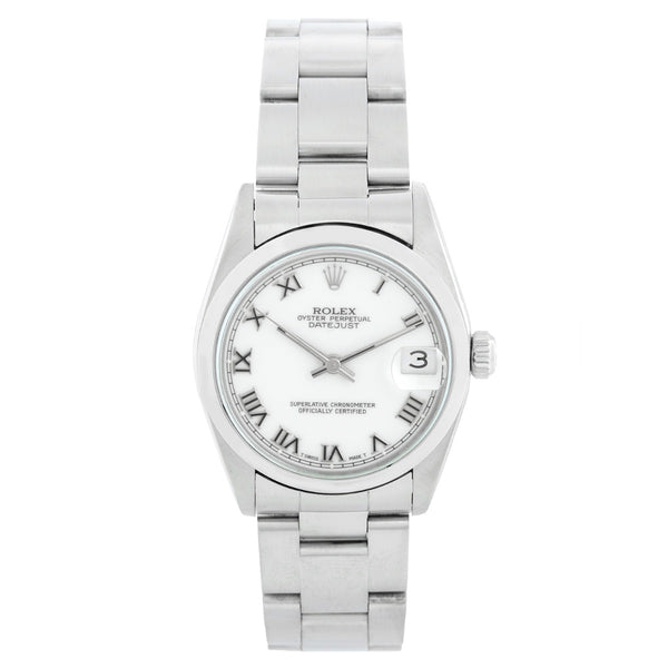 Rolex Datejust Midsize Watch 68240 White Dial