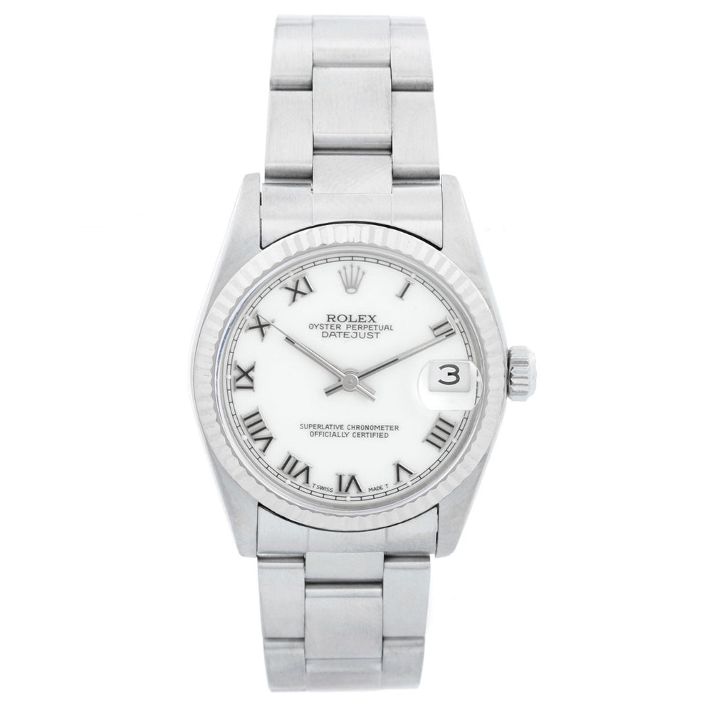 Rolex Datejust Midsize White Dial Steel Watch 78274