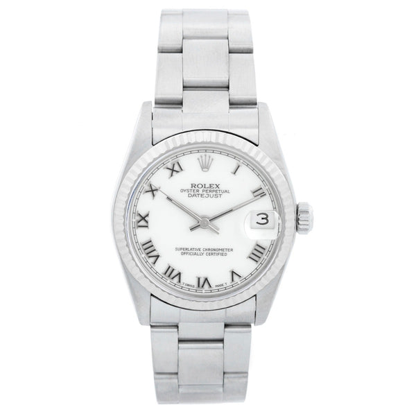 Rolex Datejust Midsize White Dial Steel Watch 78274