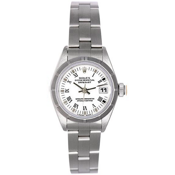 Rolex Date Ladies Watch 69240 White Roman Dial