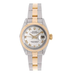 Ladies Rolex Datejust Watch 69163 Ivory Pyramid Dial