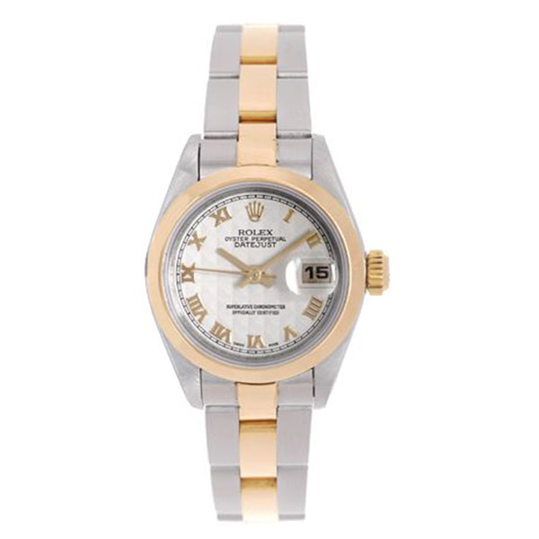Ladies Rolex Datejust Watch 69163 Ivory Pyramid Dial