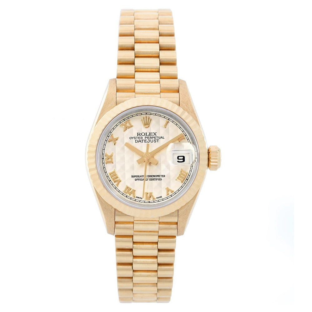 Rolex President Ladies 18k Yellow Gold Watch 69178