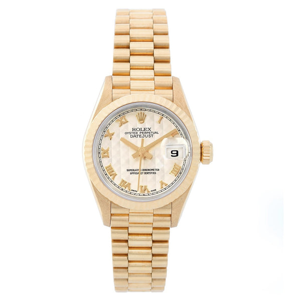 Rolex President Ladies 18k Yellow Gold Watch 69178