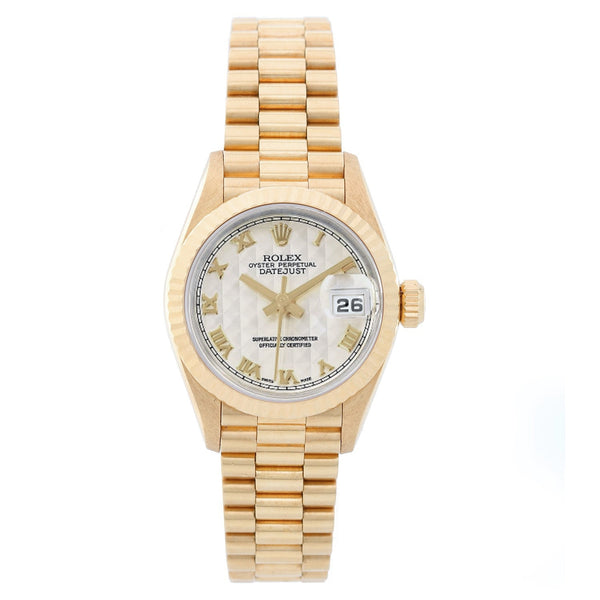 Rolex President Ladies 18k Yellow Gold Watch 69178