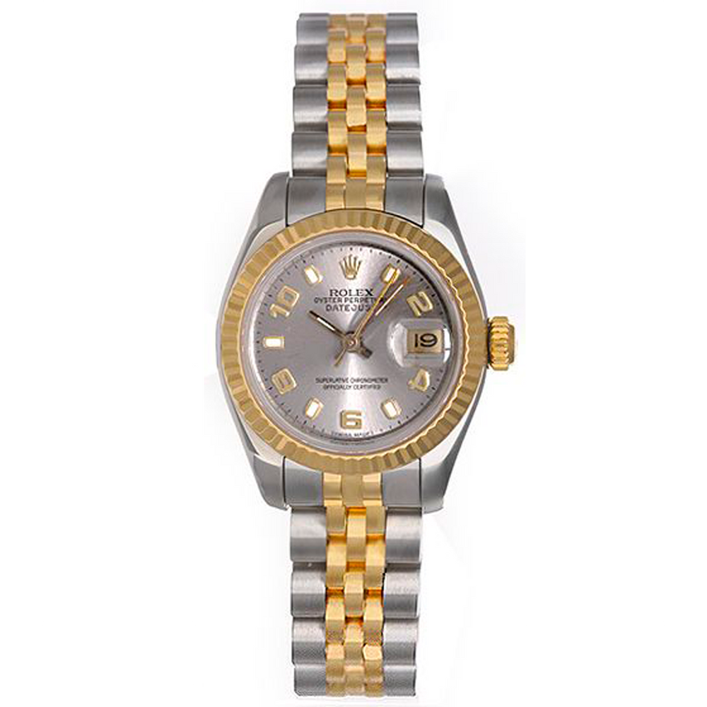 Rolex Ladies 2-Tone Datejust Watch 179173 Silver Dial