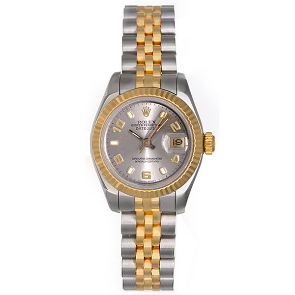 Rolex Ladies 2-Tone Datejust Watch 179173 Silver Dial