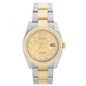 Rolex Datejust Men's 2-Tone Watch Rolex Champagne Jubilee Dial 116203