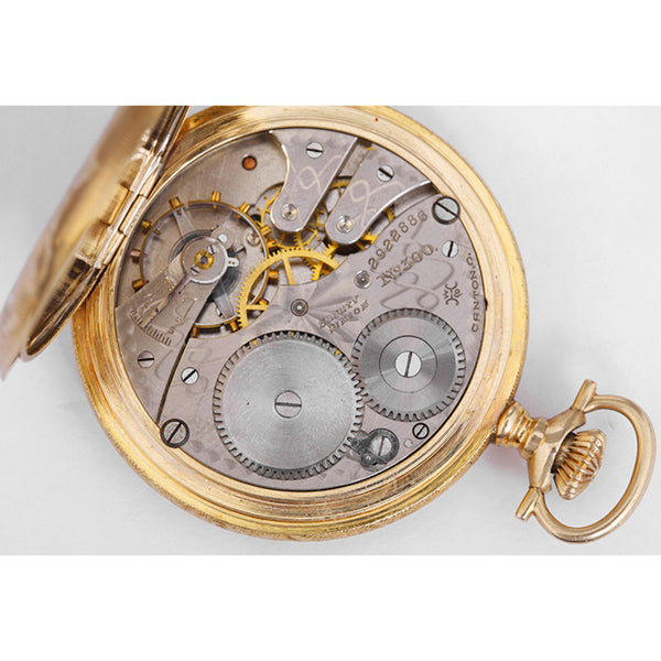 Vintage Hampden 14k Solid Gold Hunting Case Pocket Watch