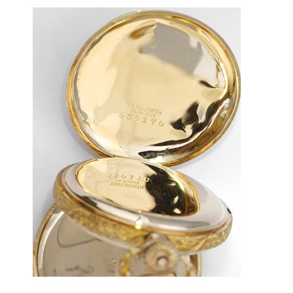 Vintage Elgin 14k Solid Gold Ornately Engraved Pocket Watch