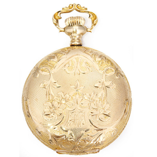 Vintage Elgin 14k Solid Gold Ornately Engraved Pocket Watch