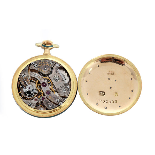 Vintage Ladies Enamel & Diamond Pendant or Pocket Watch – Image 6