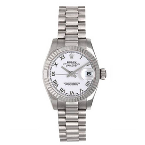 Ladies Rolex President 18k White Gold Watch 179179