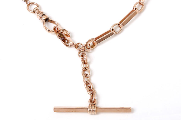 Antique Rose Gold Vintage Pocket Watch Chain 23.9 grams