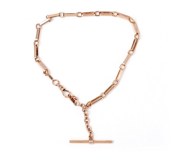 Antique Rose Gold Vintage Pocket Watch Chain 23.9 grams