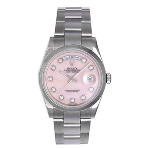 Rolex President Day-Date 18k Watch Cacholong Dial 118209