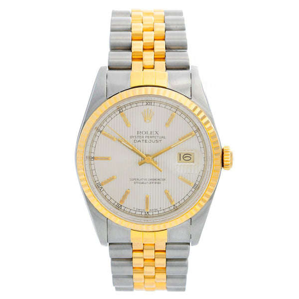 Men's Rolex 2-Tone Steel Gold Datejust  Watch 16013