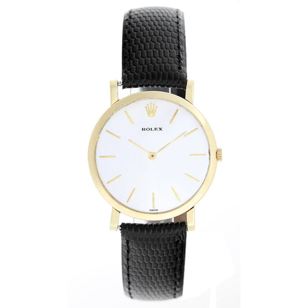 Vintage Ultra Thin Rolex Ref. 9490 Men's 18k Yellow Gold Watch