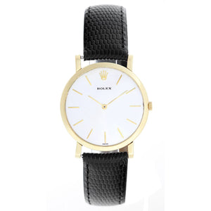 Vintage Ultra Thin Rolex Ref. 9490 Men's 18k Yellow Gold Watch