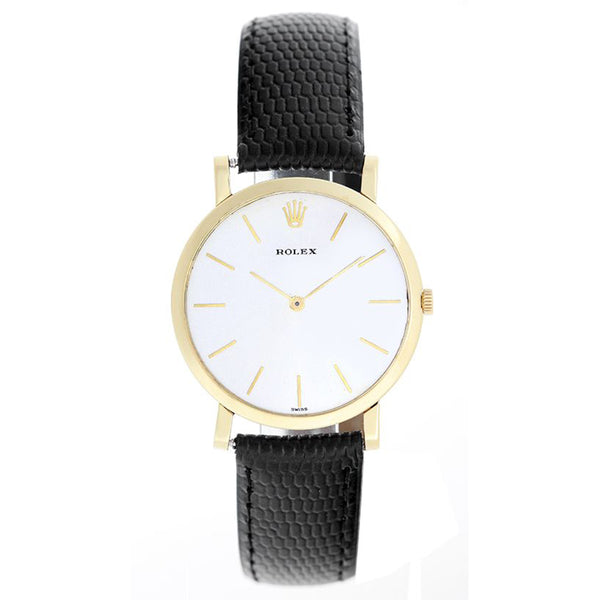 Vintage Ultra Thin Rolex Ref. 9490 Men's 18k Yellow Gold Watch