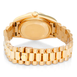 Rolex President Day-Date Men's 18k Yellow Gold Watch 18038 Silver Dial