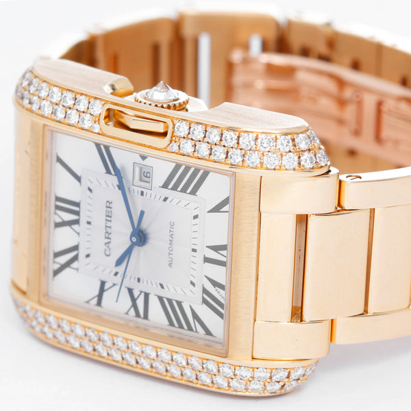 Cartier Tank Anglaise 18k Yellow Gold Large Men's Watch WT100006