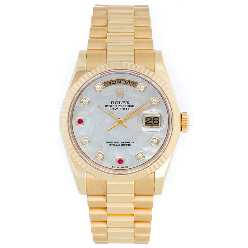 Rolex President Day-Date Men's 118238 Diamonds and Ruby