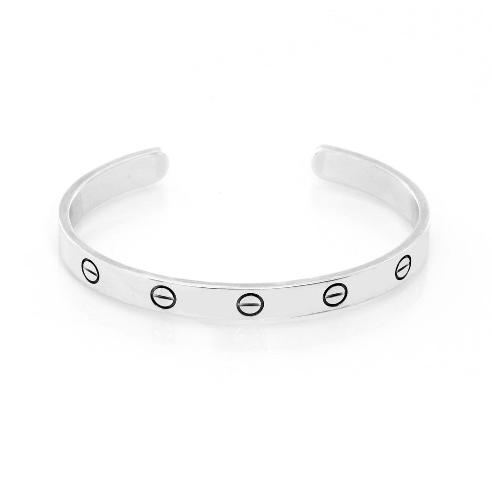 Cartier 18K White Gold Love Cuff Size 17