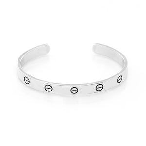 Cartier 18K White Gold Love Cuff Size 17