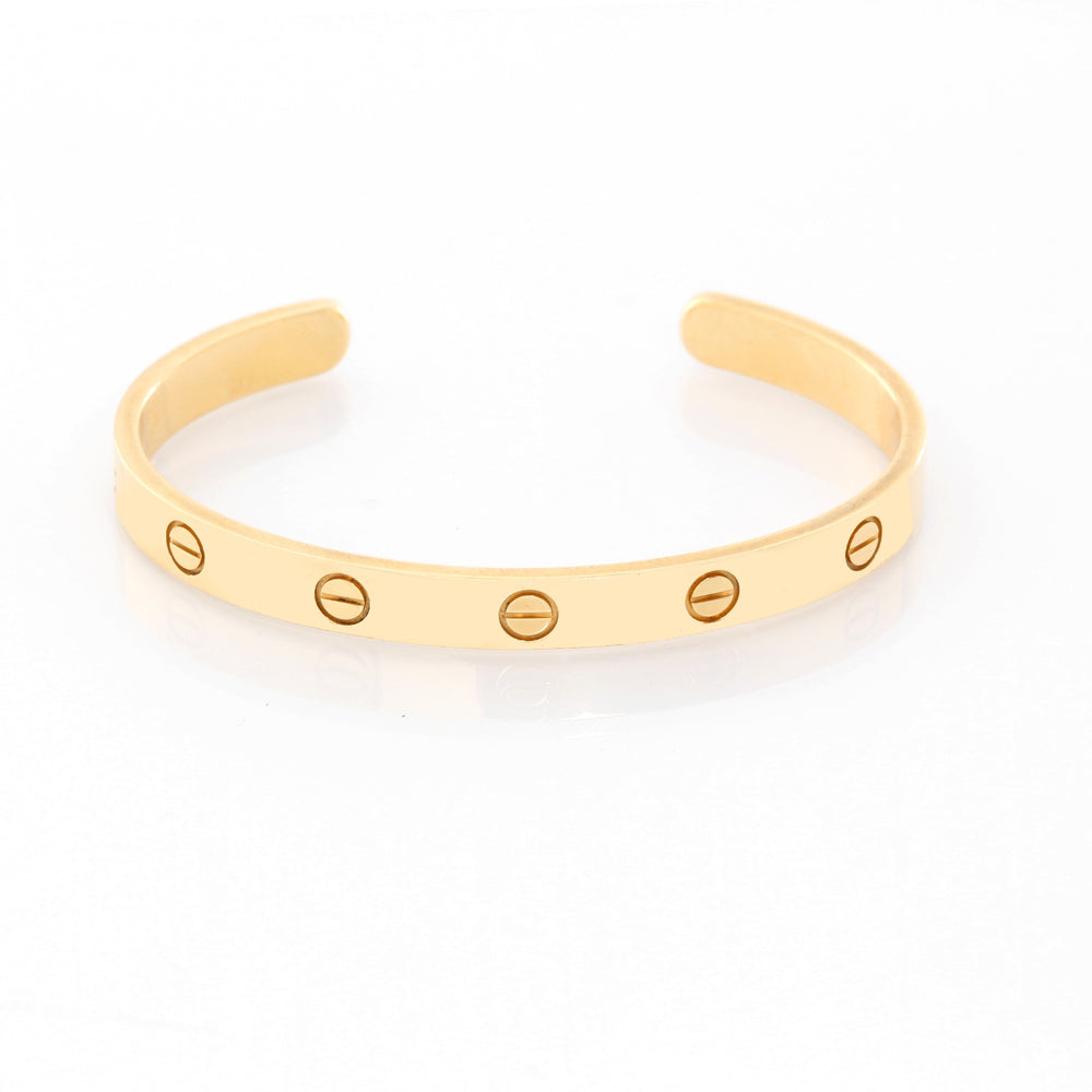 Cartier 18K Yellow Gold Love Cuff Size 17