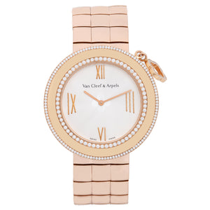 Van Cleef & Arpels Charms 18K Rose Gold Diamond Watch