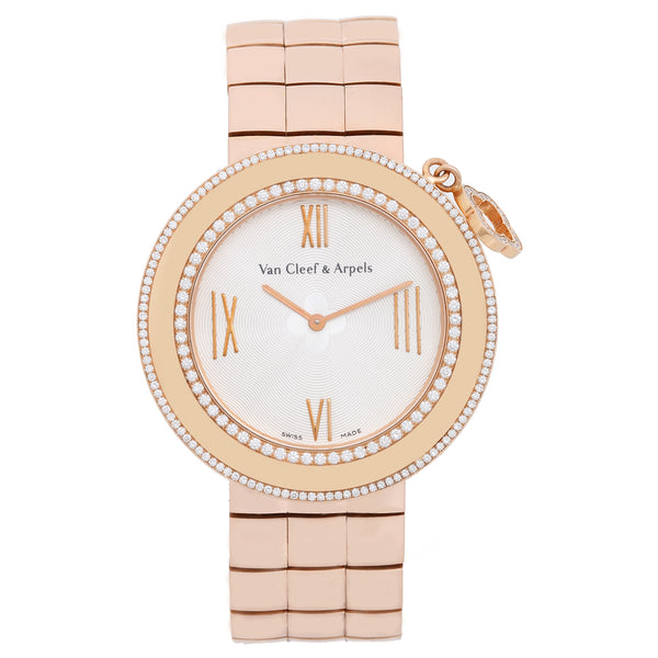 Van Cleef & Arpels Charms 18K Rose Gold Diamond Watch