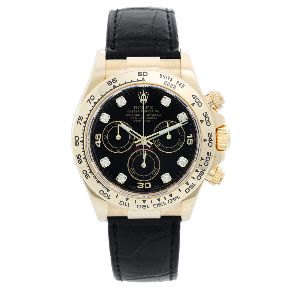 Rolex 18k Yellow Gold Cosmograph Daytona Men's Watch 116518