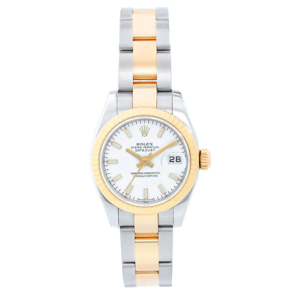 Rolex Ladies Datejust Watch White Dial 179173