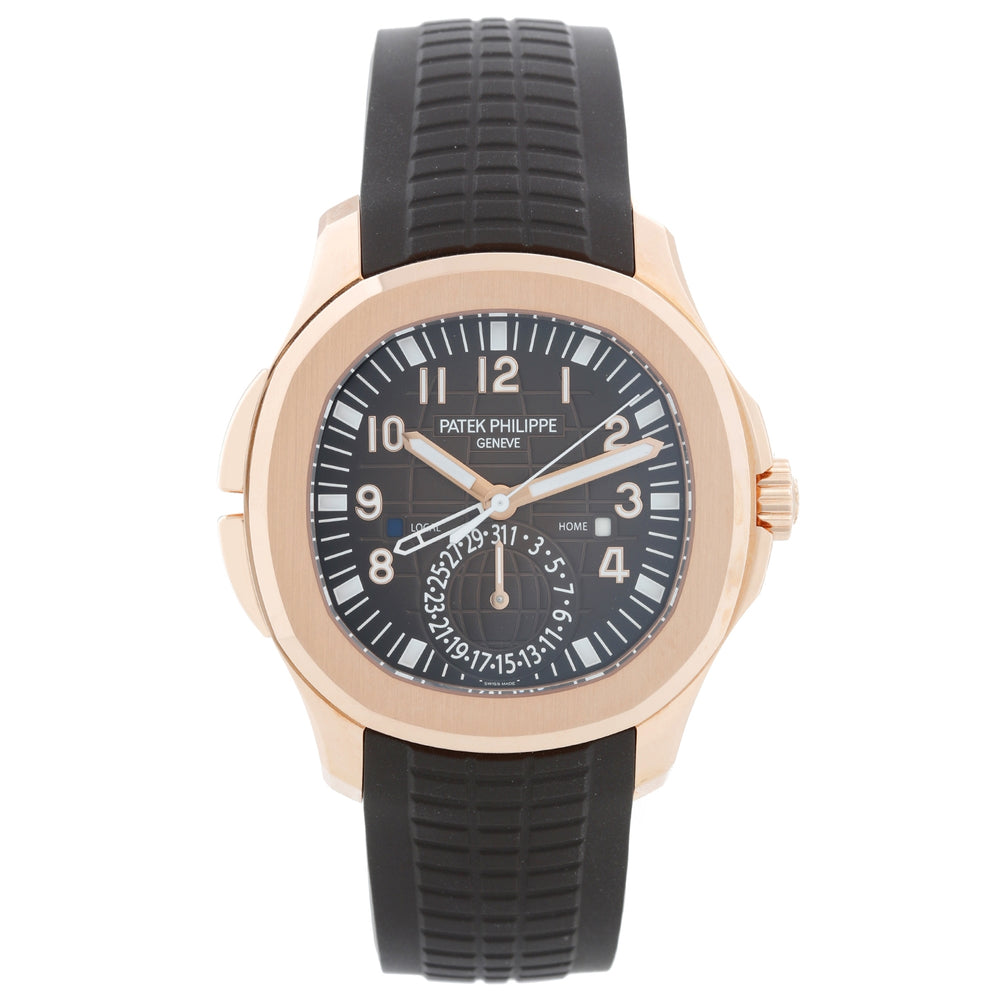 Patek Philippe Aquanaut Travel Time 18K Rose Gold Mens 5164R (5164 R )