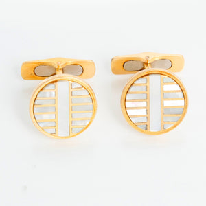 18K Yellow gold Mother of Pearl Cufflinks