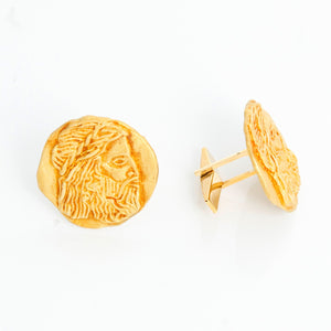 18K Yellow Gold King Midas Cufflinks