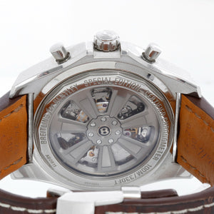 Breitling Bentley Chronograph Men's Steel Watch Silver Dial AB0611
