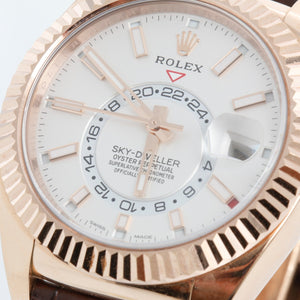 Rolex Sky-Dweller 326135 Men's 18k Rose Gold Annual Calendar GMT Watch 326135