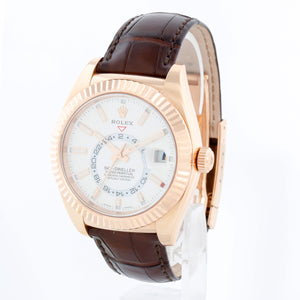 Rolex Sky-Dweller 326135 Men's 18k Rose Gold Annual Calendar GMT Watch 326135