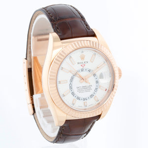 Rolex Sky-Dweller 326135 Men's 18k Rose Gold Annual Calendar GMT Watch 326135