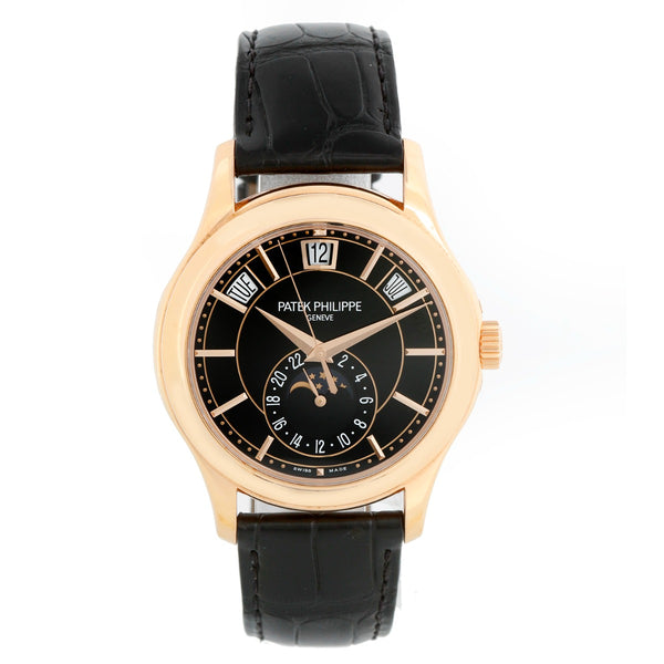 Patek Philippe Annual Calendar Men's 18k Rose Gold Moonphase Watch 5205 R-010