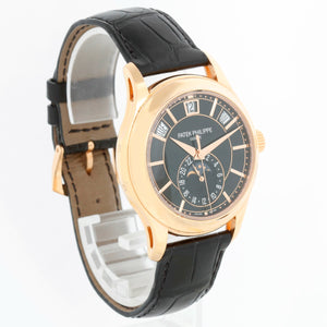 Patek Philippe Annual Calendar Men's 18k Rose Gold Moonphase Watch 5205 R-010
