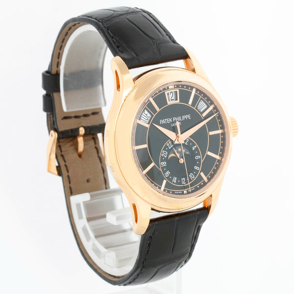 Patek Philippe Annual Calendar Men's 18k Rose Gold Moonphase Watch 5205 R-010