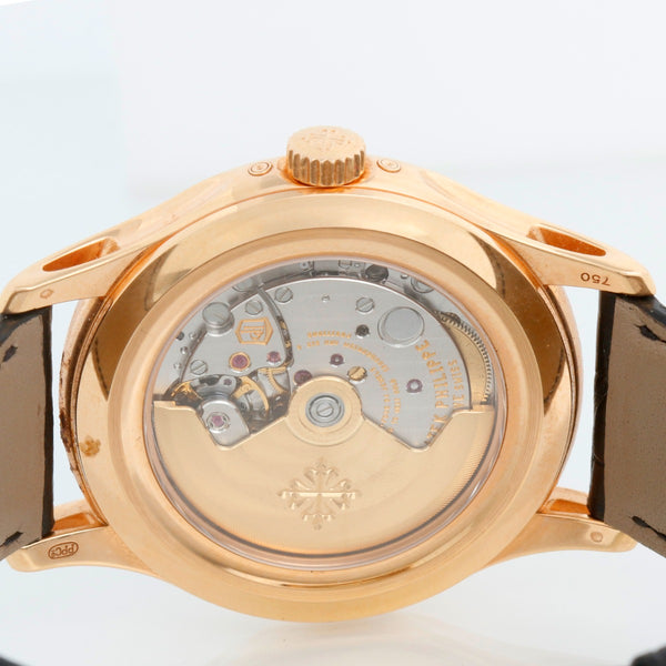 Patek Philippe Annual Calendar Men's 18k Rose Gold Moonphase Watch 5205 R-010