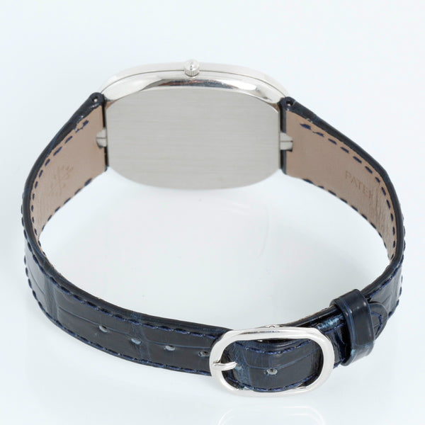 Patek Philippe Golden Ellipse Blue Platinum Men's Watch Ref 5738P-001