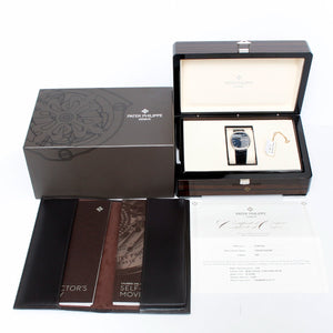 Patek Philippe Golden Ellipse Blue Platinum Men's Watch Ref 5738P-001